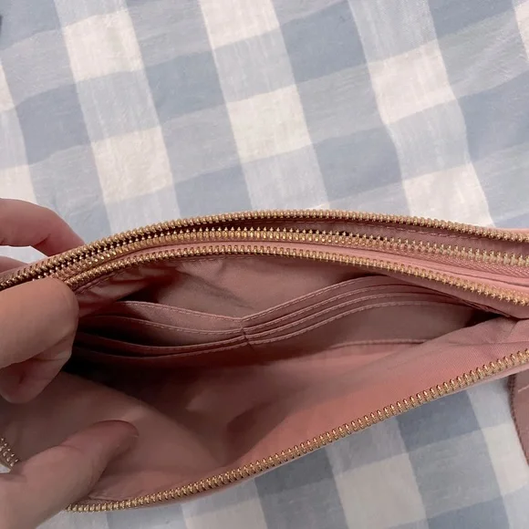 LIMITED Lululemon VELVET blush pink wristlet Bags